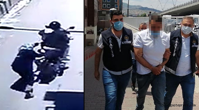 Motosikletli tacizci yakalandı!