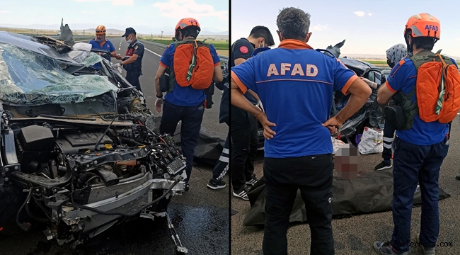 Niğde'de kaza yapan otomobildeki karı kocayı ölüm ayırdı!