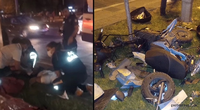 Otomobil ile elektrikli bisiklet çarpıştı: 1 yaralı!