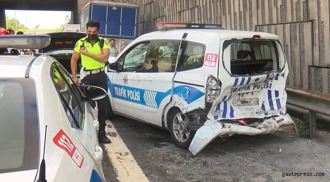 Sarıyer TEM'de meydana gelen zincirleme kazada 2'si polis 3 kişi yaralandı! 