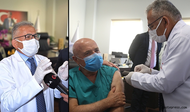 Doktor Başkan, Milletvekili ve Gazeteciye KOVİD-19 Aşısı yaptı!