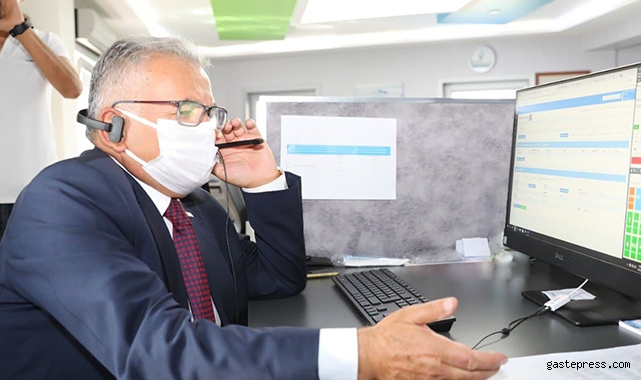 Başkan Büyükkılıç, Kaski 185 çağrı merkezinde talepleri dinledi!