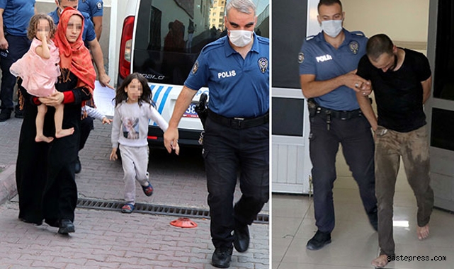 Kayseri'de, Eşi ve 3 çocuğunu rehin alıp evi yakmaya çalışan şüpheli serbest bırakıldı!