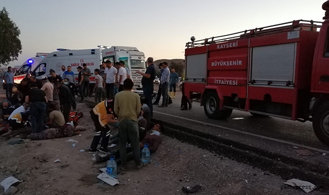 Kayseri'de TIR'ın çarptığı işçi servisinde yaralanan kadın kurtarılamadı!
