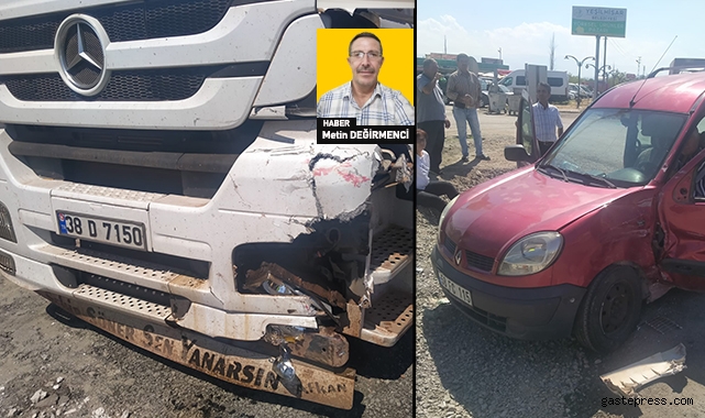 Kayseri Yeşilhisar'da Trafik Kazası 2 Yaralı!