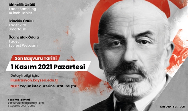 KAYÜ’den “İstiklal Marşı’nın Kabulü ve Mehmet Akif Ersoy” Konulu Ödüllü İllüstrasyon Yarışması!