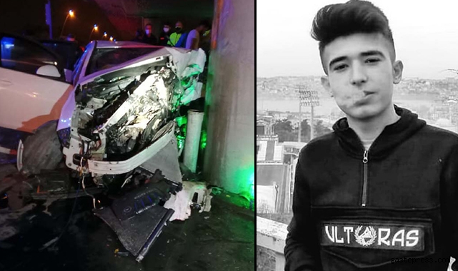 Üst geçidin beton ayağına çarpan otomobilde ölen sayısı 2'ye yükseldi!