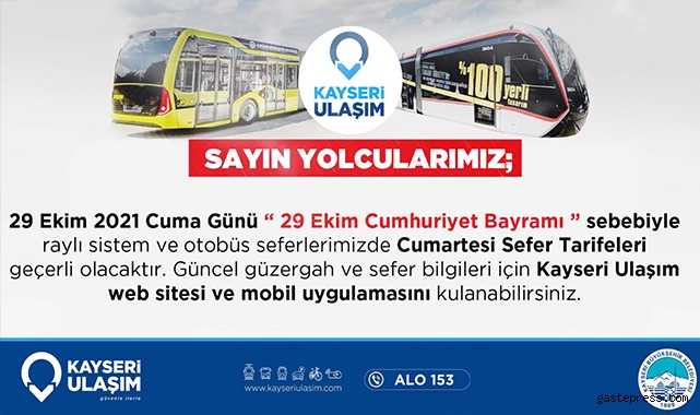 29 Ekim’de Toplu Ulaşımda Tarife Değişikliği!