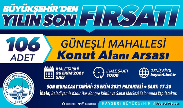 Kayseri Büyükşehir'de İhale!