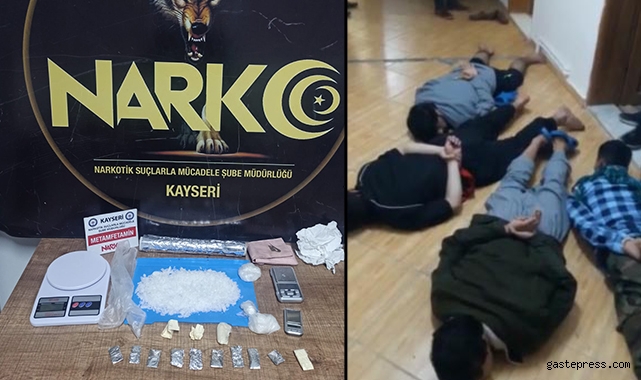 Kayseri’de 5 yabancı uyrukluya uyuşturucudan gözaltı!
