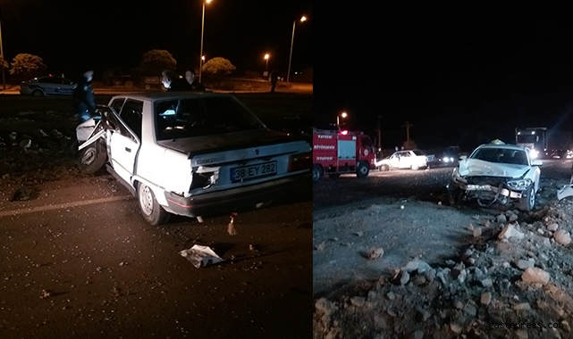 Kayseri’de iki otomobil çarpıştı: 5 yaralı!