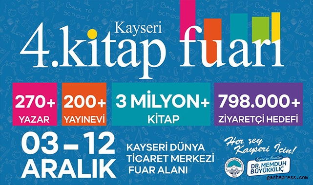Kayseri Kitap Fuarı 3 Aralık'ta yapılacak!