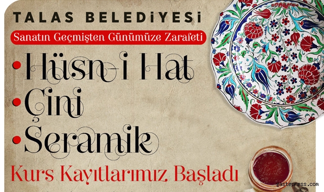 Kayseri Talas'tan Yeni Kurslar!