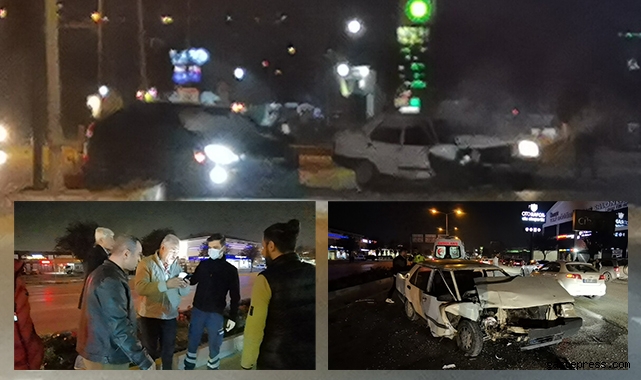 Kazada kanlar içinde kalan sürücü hurdaya dönen aracını düşündü!