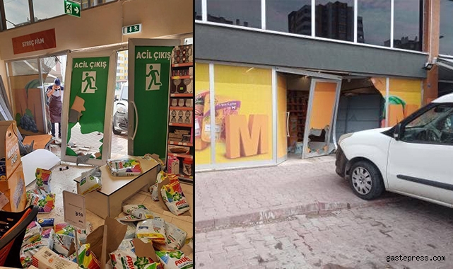 Ticari Aracın Çarptığı Markette Maddi Hasar Meydana Geldi!