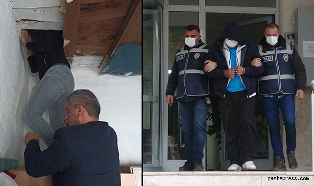 3 yıldır aranıyordu, çatıda yakalandı!