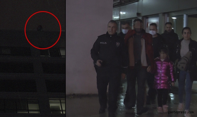 Boşanma aşamasındaki adam iş merkezinin terasına çıktı!