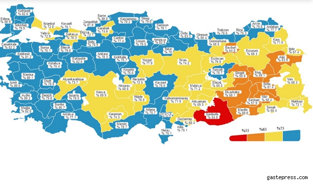 Kayseri Covid Aşı Haritasında Mavi Renge Döndü!