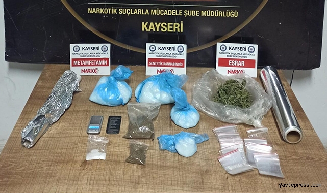 Kayseri'de 3 adrese uyuşturucu operasyonu: 2 gözaltı!