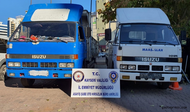 Kayseri'de, çaldıkları kamyonlarla hırsızlık yaptılar!