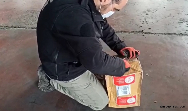 Kayseri'de, Kargo paketinden 500 bin TL'lik uyuşturucu çıktı!