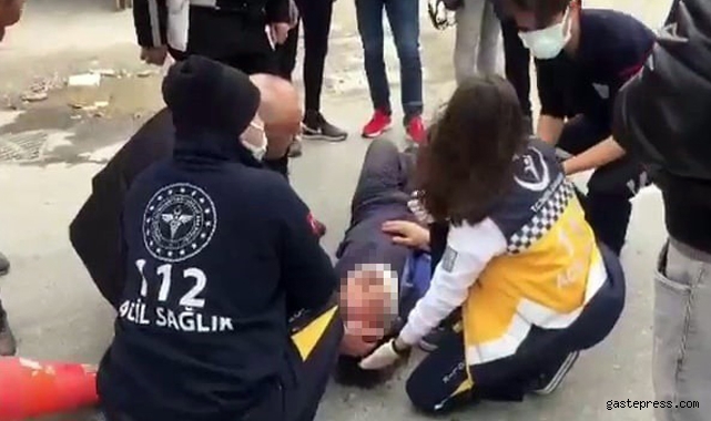 Lodosun uçurduğu saç levha inşaat bekçinin üzerine düştü!