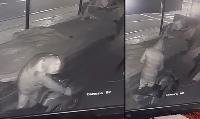 Motosiklet Hırsızı Kamerada!