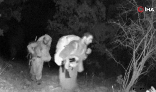 PKK'lı teröristler fotokapana böyle yakalandı!