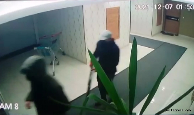 Değnekli hırsızlar kamerada