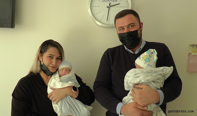Erken doğan ikizler 3 ay sonra korona virüsü atlattı!