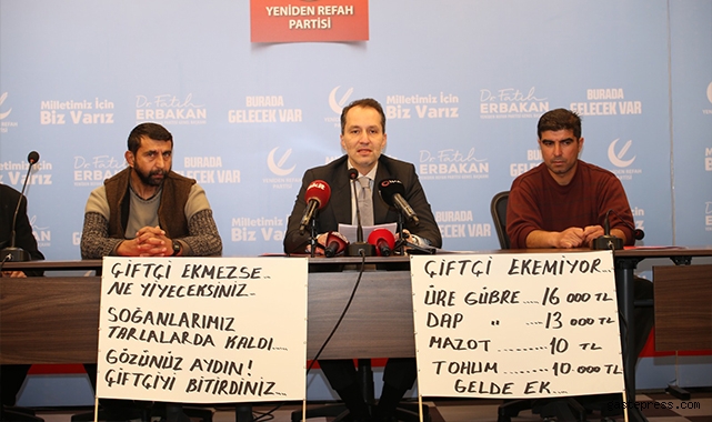 Fatih Erbakan, 'Bağımsızlığımızın teminatı çiftçilerimiz faiz yükü altında eziliyor'