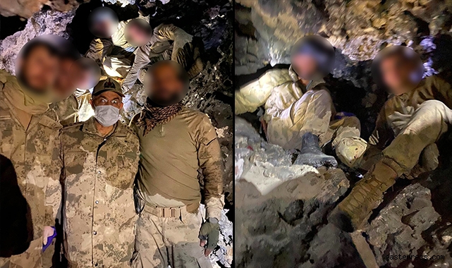 Jandarma Genel Komutanı Çetin, 6 teröristin etkisiz hale getirildiği mağarayı inceledi!