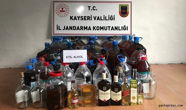 Jandarmadan kaçak içki operasyonunda 1 kişi gözaltına alındı!