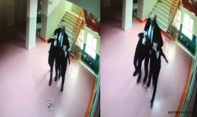 Kadıköy'de okul müdürünün öğrencilere şiddet uyguladığı anlar kamerada!