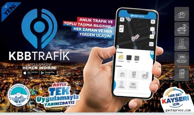 Kayseri Büyükşehir ulaşımı cebe sığdırdı!