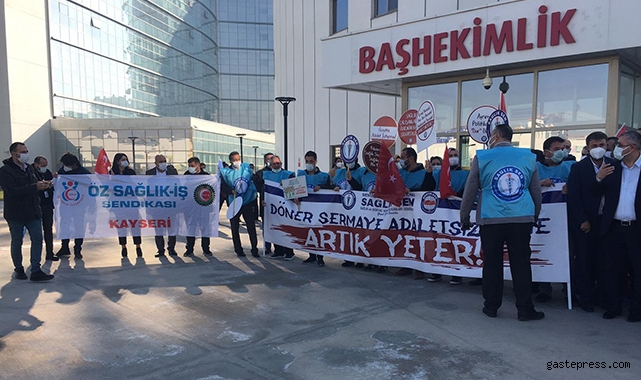 Kayseri’de Sağlık Çalışanlarından İş Bırakma Eylemi!