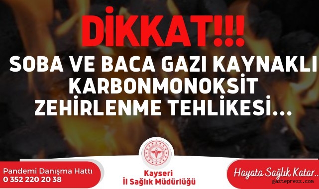Kayseri İl Sağlık Müdürlüğü uyardı!