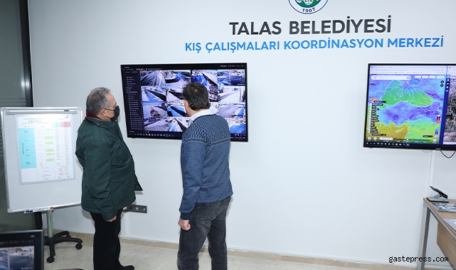 Kayseri Talas'ta Kış çalışmalarına teknolojik katkı!