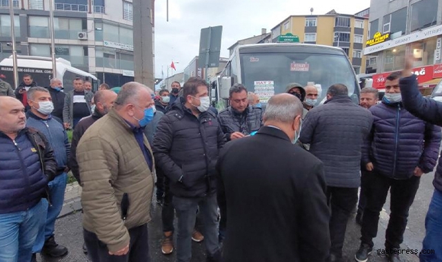 Minibüsçülerden Tekirdağ Büyükşehir Belediyesine güzergah eylemi!