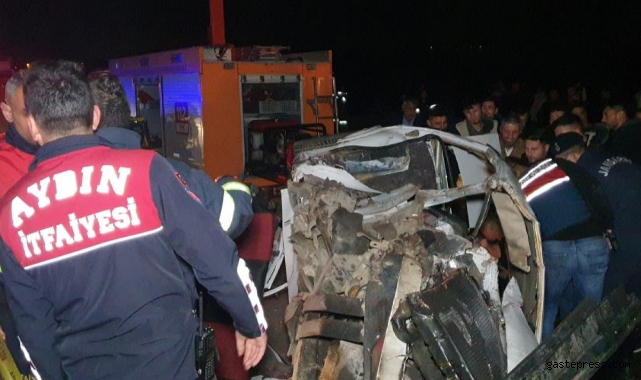 Aydın'da feci kaza! 2 ölü 3 ağır yaralı!