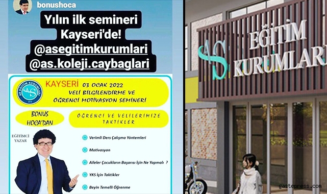 'Bonus Hoca Kayseri'ye Geliyor: AS Eğitim Kurumlarından dikkat çeken bir etkinlik!