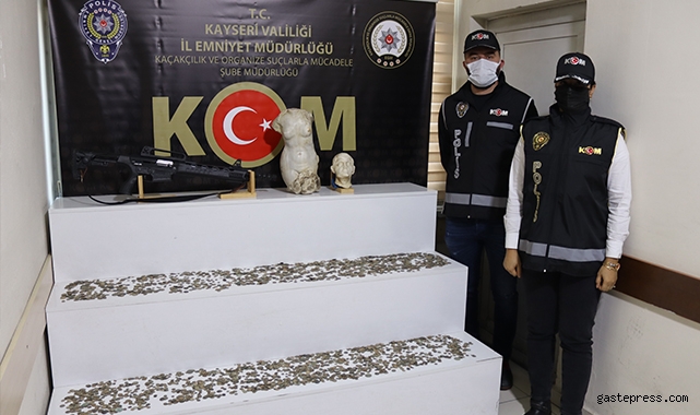 Kayseri'de milyonluk tarihi eser operasyonu!