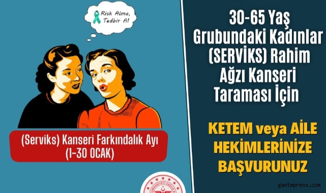 Ocak Ayı Rahim Ağzı (Serviks) Kanseri bilinçlendirme Ayı basın bülteni!