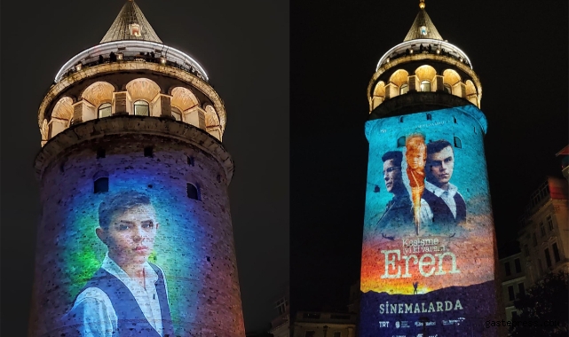 Şehit Eren Bülbül'ün doğum gününe özel hazırlanan video Galata Kulesi'ne yansıtıldı!