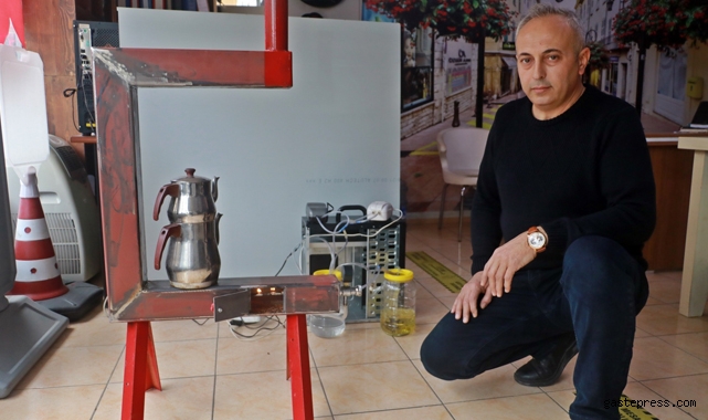 1,5 litre benzinle 3 gün boyunca ısıtan soba yaptı!