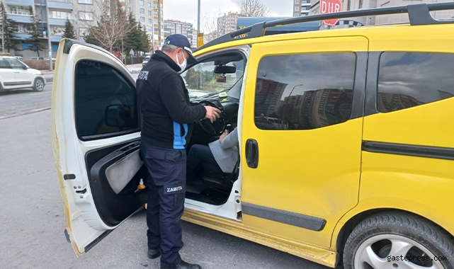 Kayseri Büyükşehir Zabıtasından servis araçları ve ticari taksilere denetim!
