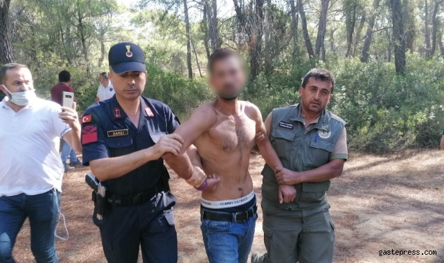 Manavgat'ta orman yakarken yakalanan şüpheliye rekor ceza!