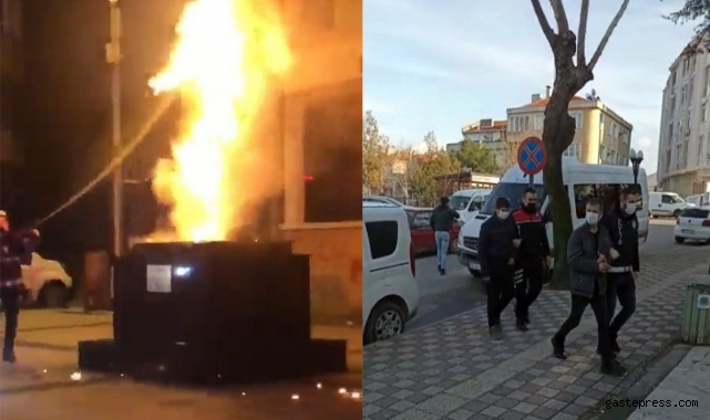 Uzunköprü'de Adalet Anıtı'nı yakan saldırgan tutuklandı!