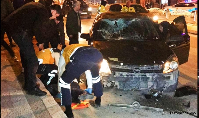 Yaya geçidinde feci kaza: Yaşam savaşı veriyor!