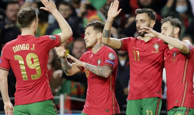 Kuzey Makedonya'yı yenen Portekiz, Dünya Kupası'na gidiyor!